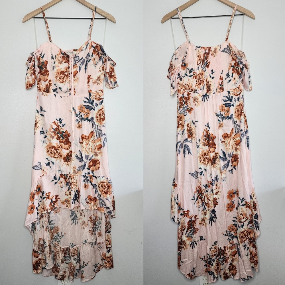 American Rag High Low Off Shoulder Maxi Dress Size Medium